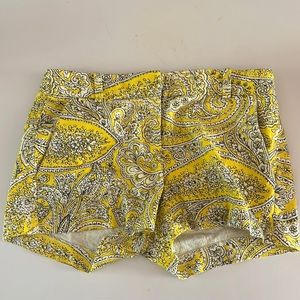 J Crew Yellow Patterned Shorts